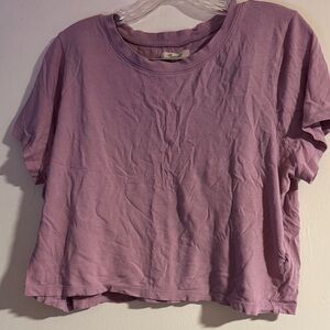 Madewell crop purple t-shirt Medium